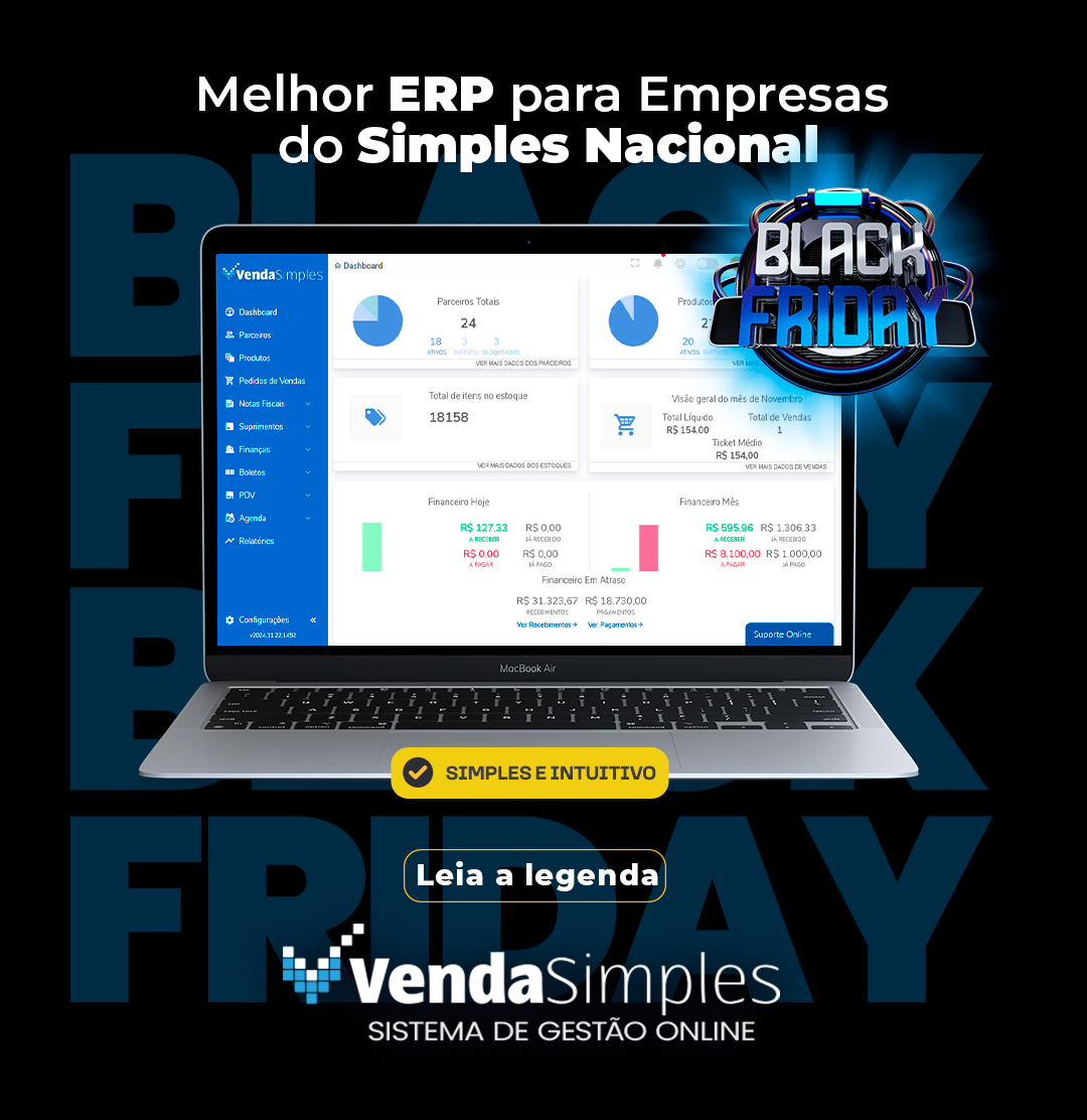O VendaSimples é uma excelente escolha de ERP para empresas do Simples Nacional, devido à sua simplicidade, eficiência e funcionalidades personalizadas.